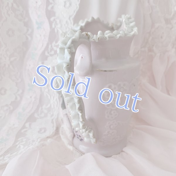 画像3: 【Vintage】Rose lace pitcher vase (3)