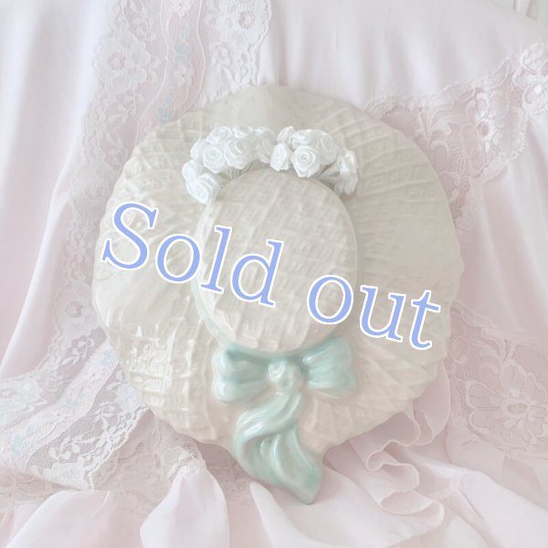 画像2: 【Vintage】Straw hat wall planter (2)