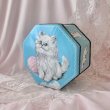 画像1: 【Vintage】Kitty blue tin (1)