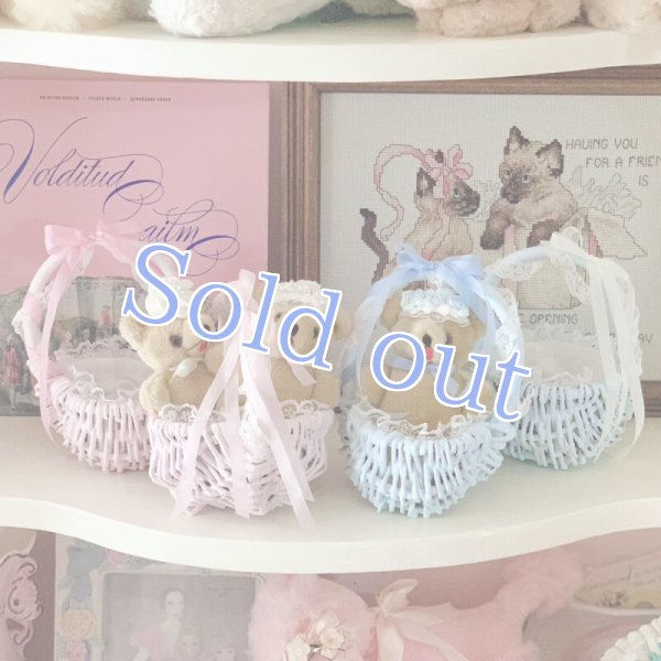 画像2: 《受注》【for stuffed & doll】Basket cradle mini (2)