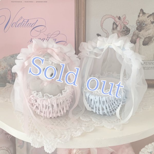 画像1: 【for stuffed & doll】Basket cradle mini veil (1)