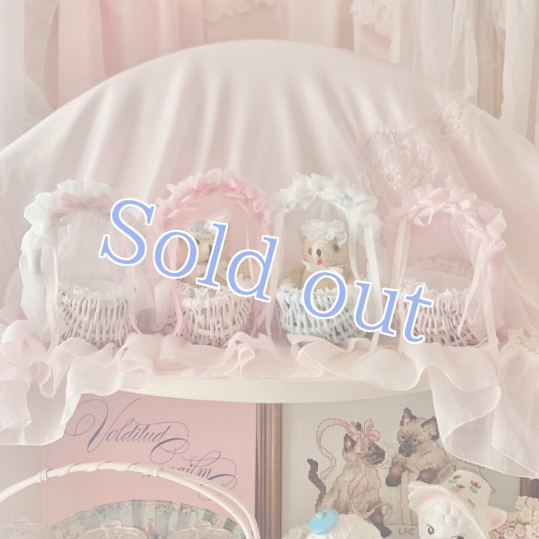 画像2: 【for stuffed & doll】Basket cradle mini veil (2)