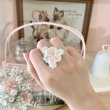 画像2: Cream petit rose ring (2)