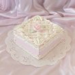 画像1: 【Sugar】rose heart square cake (1)