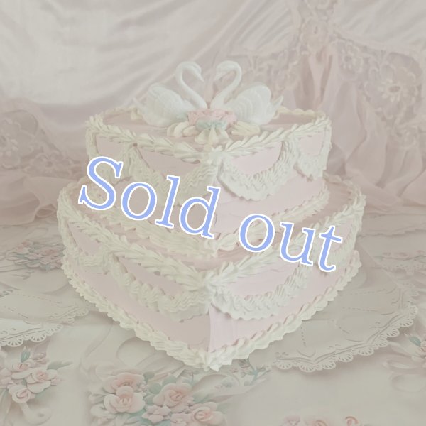 画像3: 【Sugar】swan two stage heart cake (3)