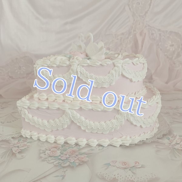 画像4: 【Sugar】swan two stage heart cake (4)