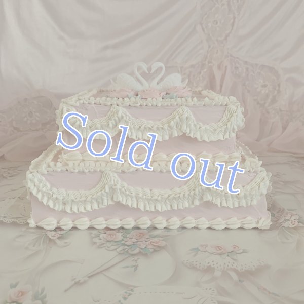 画像3: 【Sugar】swan two stage square cake (3)