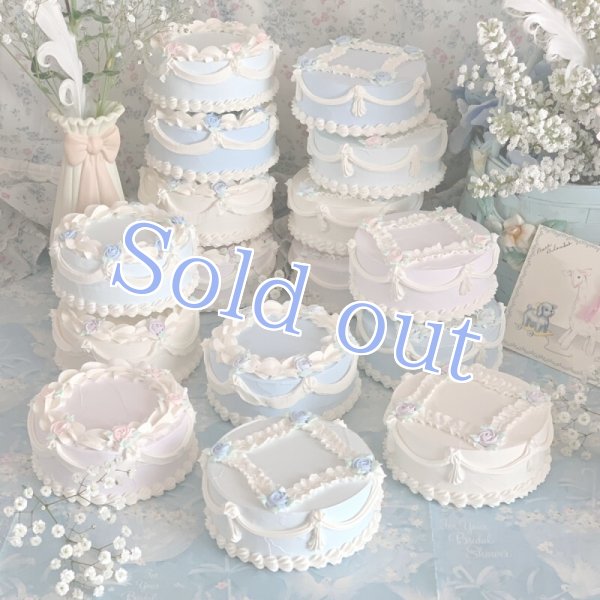 画像1: Small Whole Cake Elegance Blue (1)