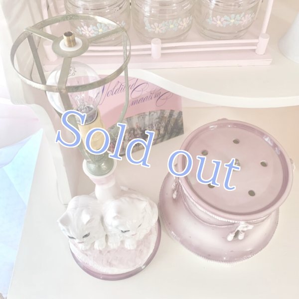 画像4: 【Vintage】Kitty porcelain lamp (4)
