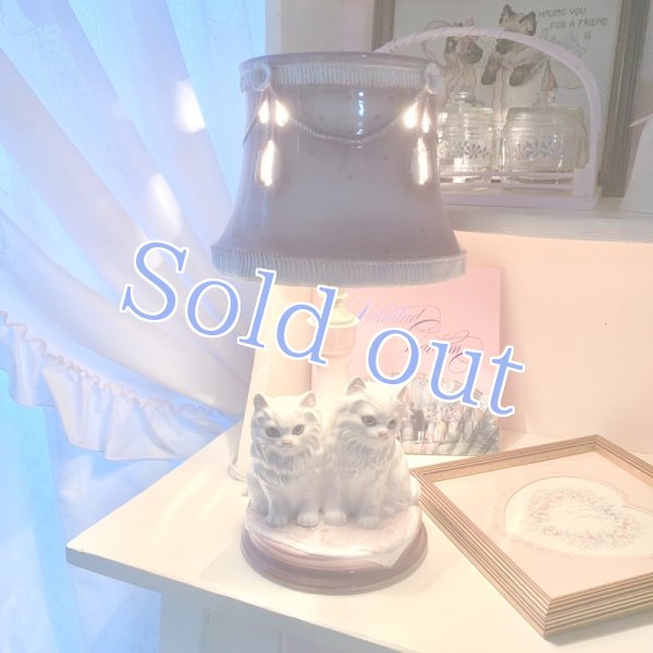 画像2: 【Vintage】Kitty porcelain lamp (2)