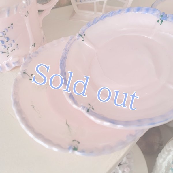 画像5: 【Vintage】Shell pink child tea set (5)