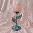 画像1: 【Vintage】Frosted rose candle holder (1)
