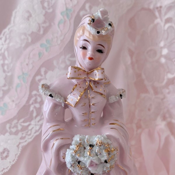 画像3: 【Vintage】 Pink lady figurine (3)