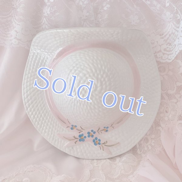画像2: 【Vintage】 Ribbon hat wall planter (2)