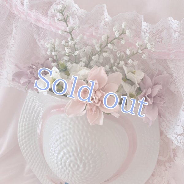 画像9: 【Vintage】 Ribbon hat wall planter (9)