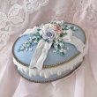 画像1: 【Vintage】 Blue frill jewelry box (1)