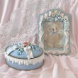 画像3: 【Vintage】 Blue frill jewelry box (3)