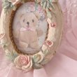 画像2: 【Vintage】Oval crack rose photo frame (2)