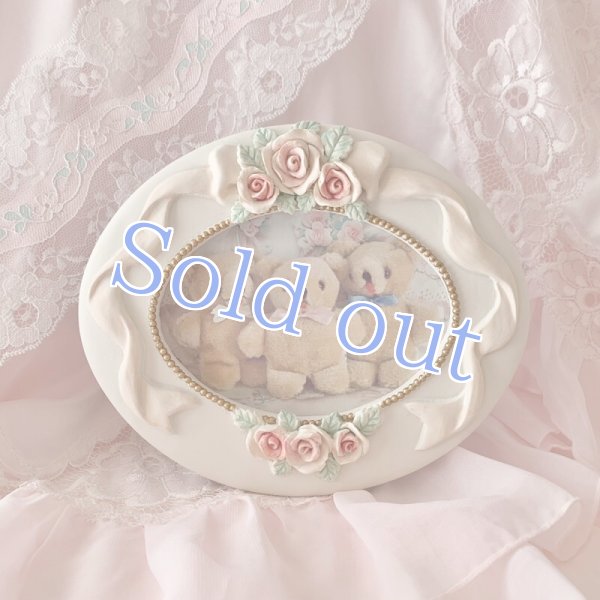 画像1: 【Vintage】Oval ribbon photo frame (1)
