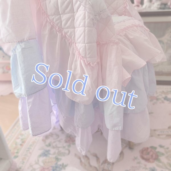 画像3: 【Vintage】Pastel quilting bed spread (3)