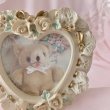 画像2: 【Vintage】Cream rose heart photo frame (2)