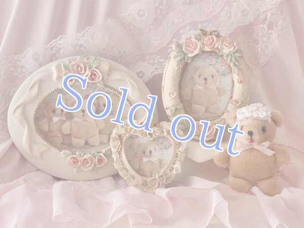 画像4: 【Vintage】Oval crack rose photo frame (4)