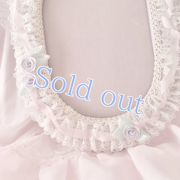 画像3: 【Vintage】Oval satin lace photo frame (3)