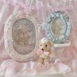 画像6: 【Vintage】Oval satin lace photo frame (6)