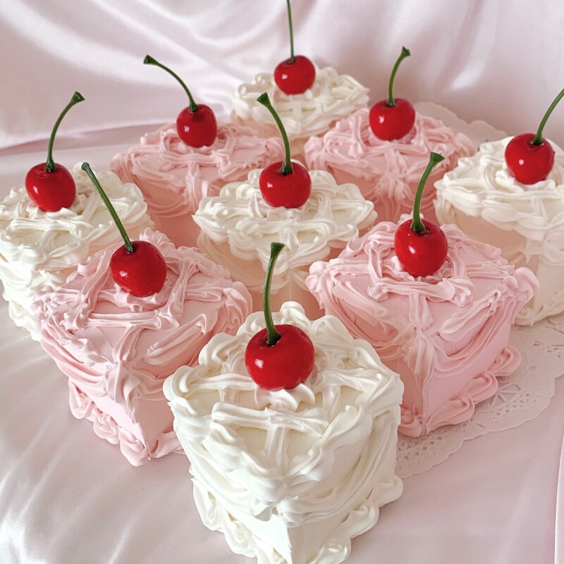 Sugar】cherry petit cube cake - Sugar online shop